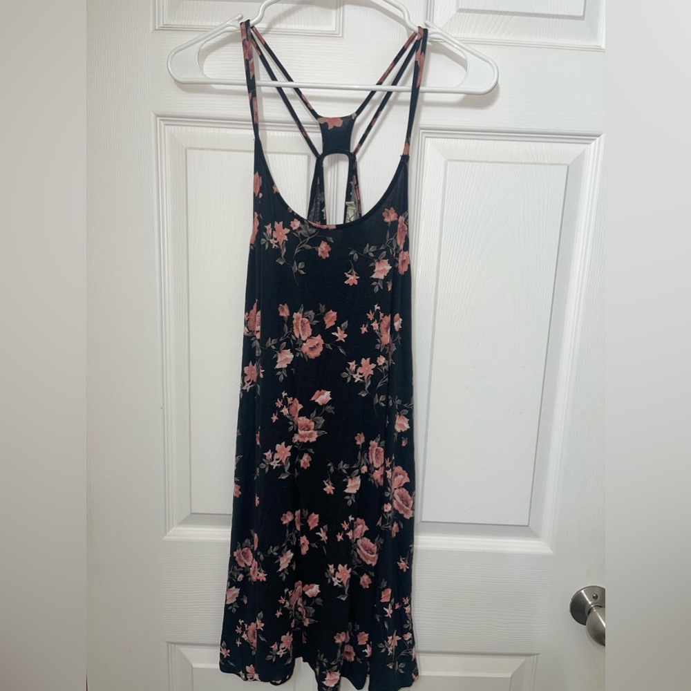 Black floral dress- XL